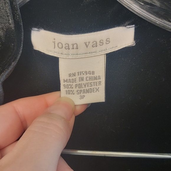 Joan Vass‎ Black Velvet Career Blazer Size 3p 16 - Picture 4 of 9